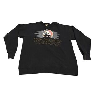 Lee Florida State Seminoles 1993 National‎ Champs Sweatshirt Black Mens XL Vtg